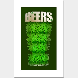 types of beer of the world, edition St. Patrick's day Posters and Art